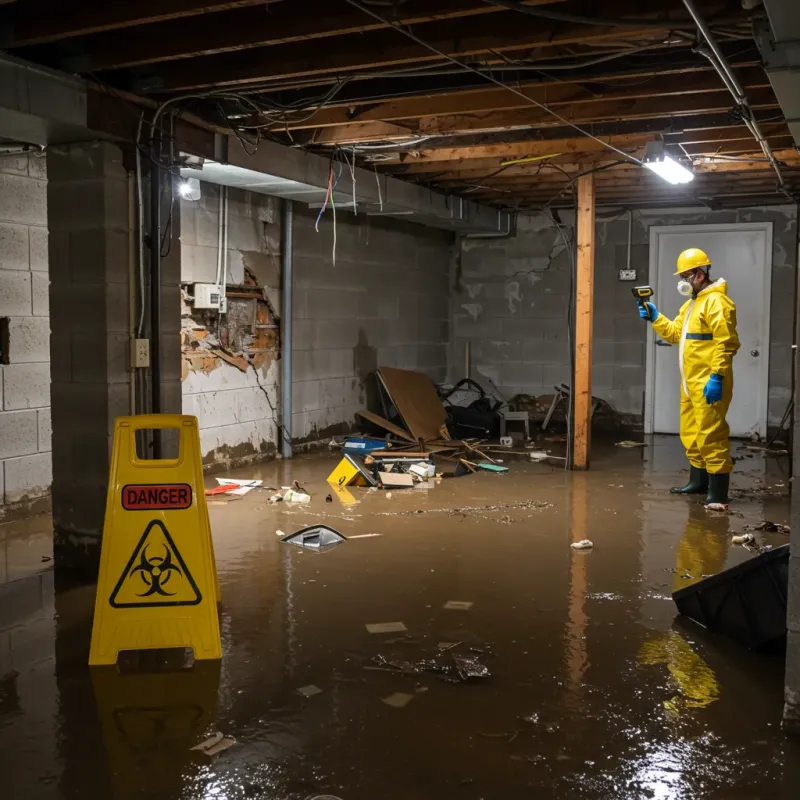 Flooded Basement Electrical Hazard in Sarita, TX Property